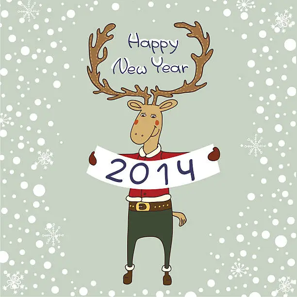 Vector illustration of happy new year /счастливого нового года