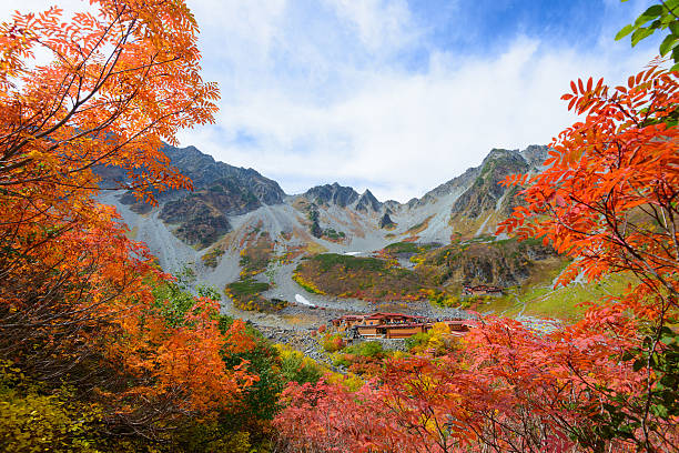 풍경을 일본 북부 알프스 - kamikochi national park 뉴스 사진 이미지