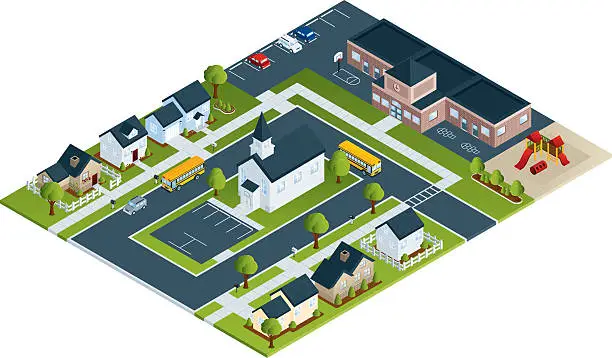 Vector illustration of Active Neighborhood