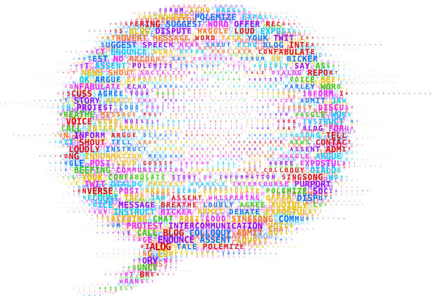 Speech bubble Speech bubble concept in word cloud. word cloud stock illustrations