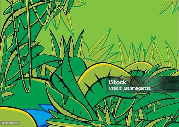 La Jungle Tropicale À Utiliser Comme Arrièreplan Vecteurs libres de droits et plus d'images vectorielles de Biologie - Biologie, Climat, Couleur verte