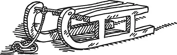 Vector illustration of Toboggan Drawing