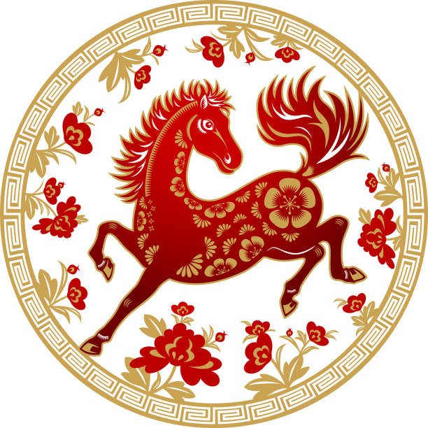 istock Chinese New Year Horse Paper-cut Art 472376005