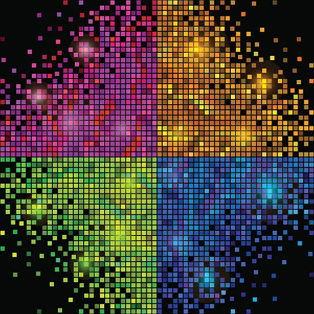 Vector illustration of Multicoloured mosaic