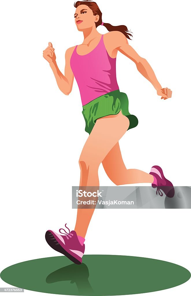 Running femme Athlète - clipart vectoriel de Activité libre de droits