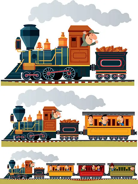 Vector illustration of Old Train