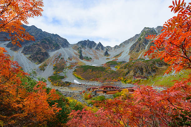 풍경을 일본 북부 알프스 - kamikochi national park 뉴스 사진 이미지