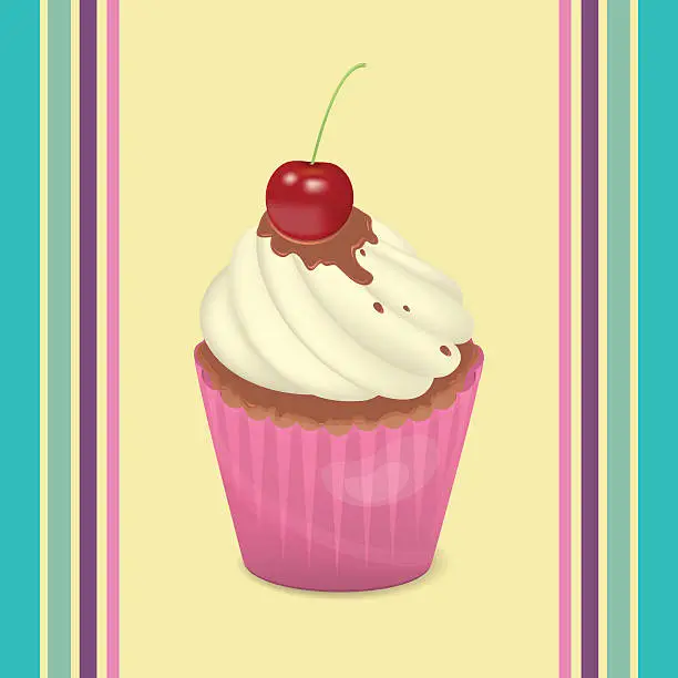 Vector illustration of Cupcake.