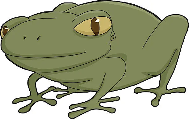 Vector illustration of Cute Cartoon Frog