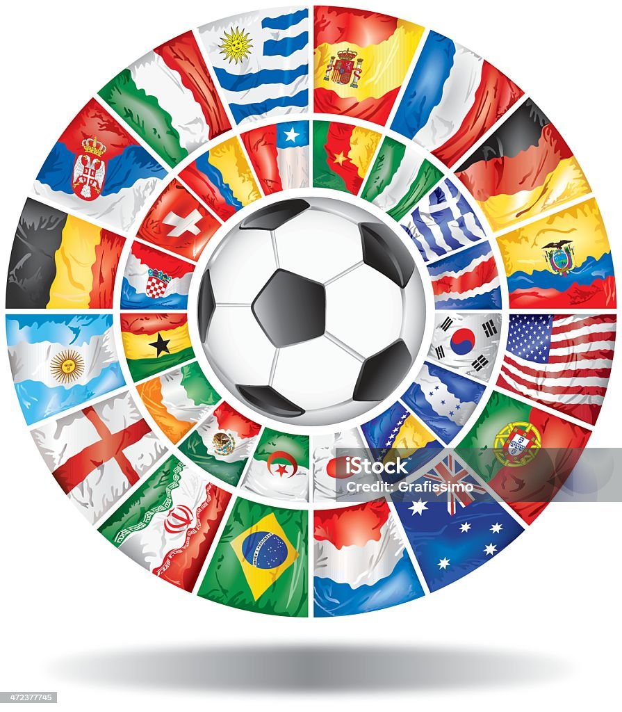 Campeonato mundial de futebol do Brasil 2014 - Royalty-free Bandeira da Espanha arte vetorial