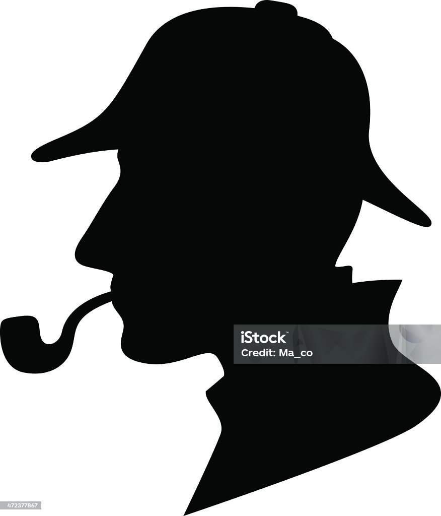 Sherlock Holmes Silhouette/Detektiv Symbol - Lizenzfrei Sherlock Holmes Vektorgrafik