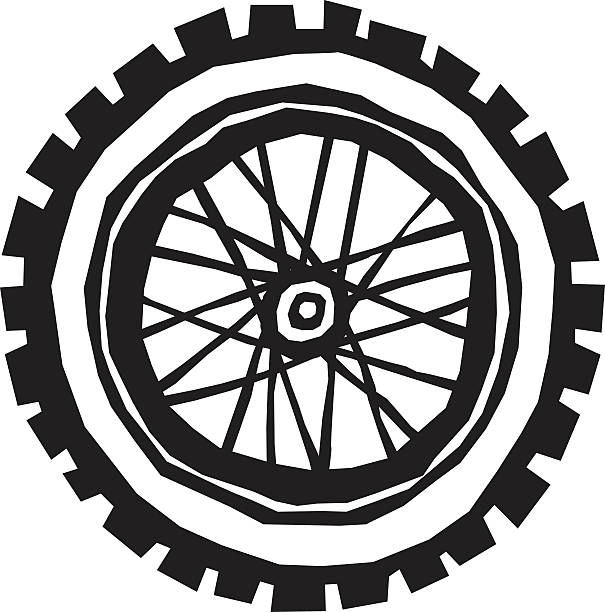 illustrazioni stock, clip art, cartoni animati e icone di tendenza di stubby per gomme da bicicletta - bicycle wheel tire spoke