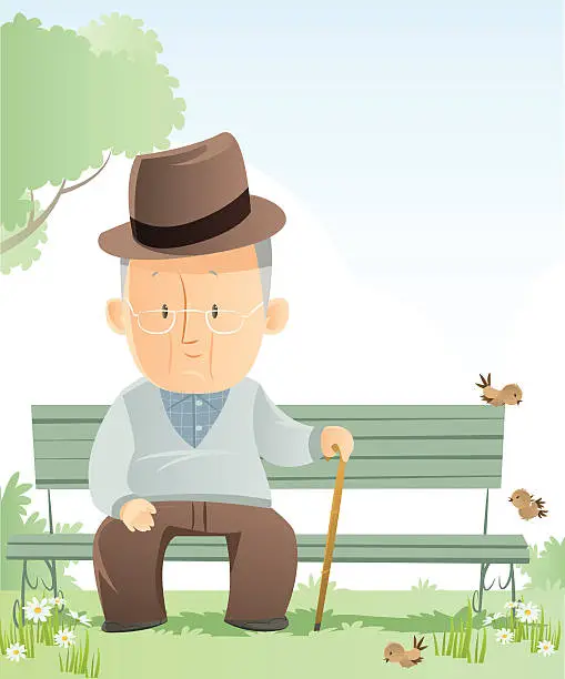 Vector illustration of Senior Adult