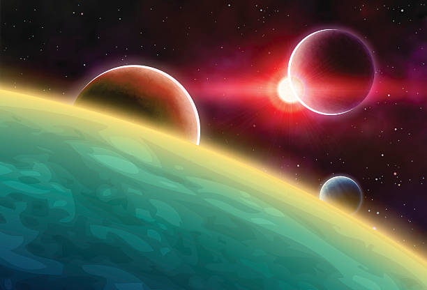 Outer Space Outer space. Vector Illustration EPS10 transparency effect, gradient mesh. arise and shine stock illustrations
