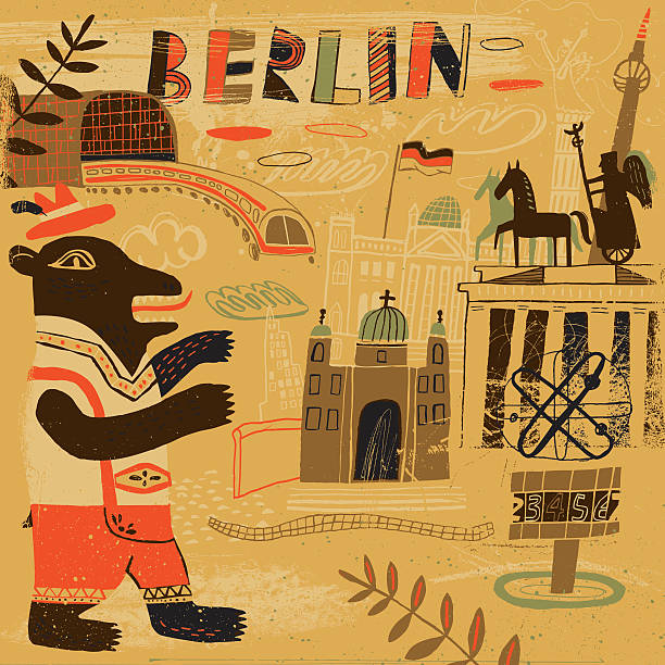 berlin, germany - berlin radio tower stock illustrations