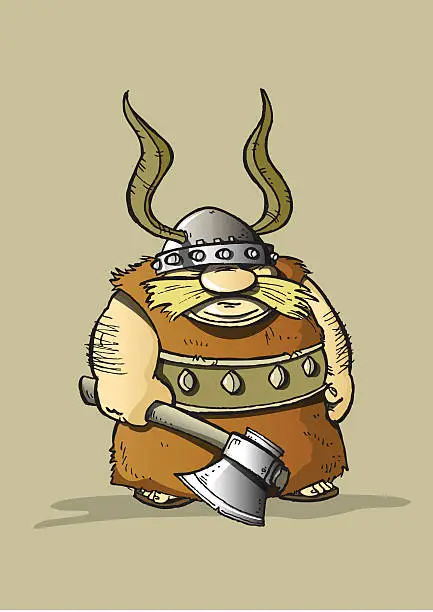 Vector illustration of Viking warrior