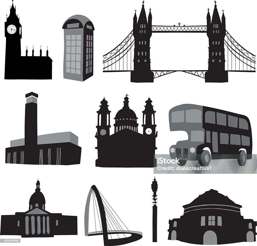 London Icons - significant buildings Wembley Stadium stock vector