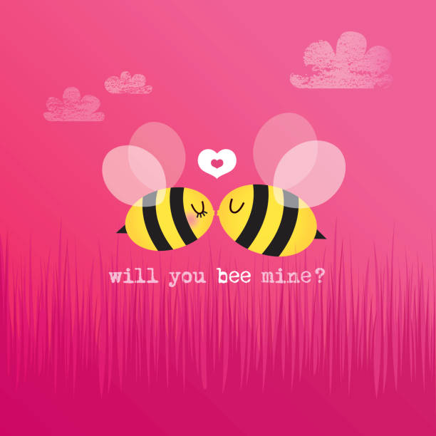 Will you bee mine? vector art illustration