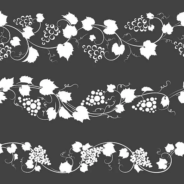 Vector illustration of grapes pattern