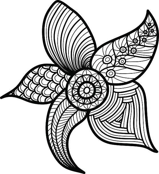 Vector illustration of pattern flower