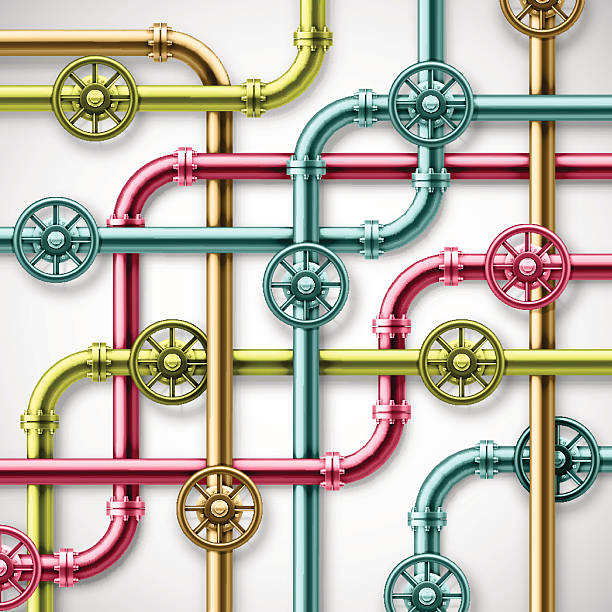 istock A set of colorful pipes in red, yellow, and blue 472381381