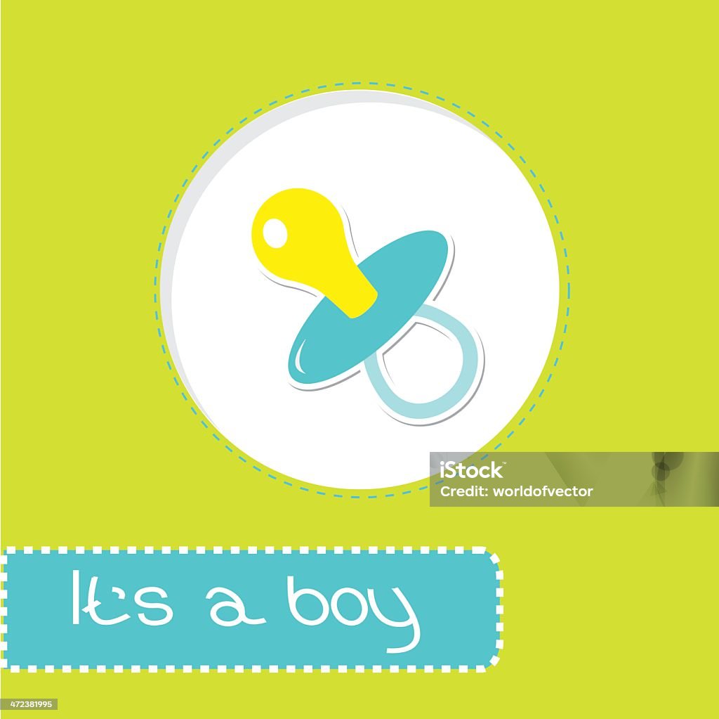 Baby boy pacifier. Shower card Baby boy pacifier. Shower card. Vector illustration Adult stock vector