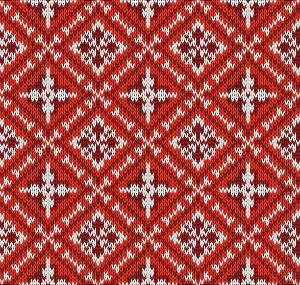 Vector illustration of Seamlessly repeating knitting pattern