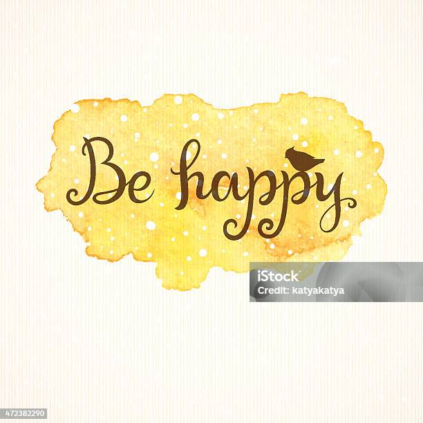 Be Happy Stock Illustration - Download Image Now - 2015, Abstract, Animal Markings