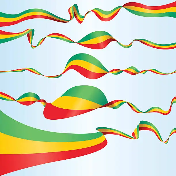Vector illustration of Ethiopian Banners