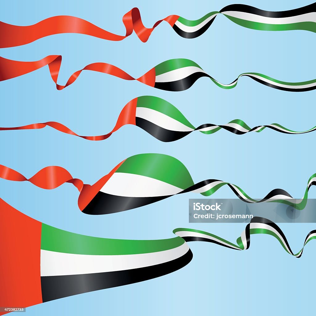 Баннеры Объединенных Арабских Эмиратов - Векторная графика Флаг объединённых Арабских Эмиратов роялти-фри