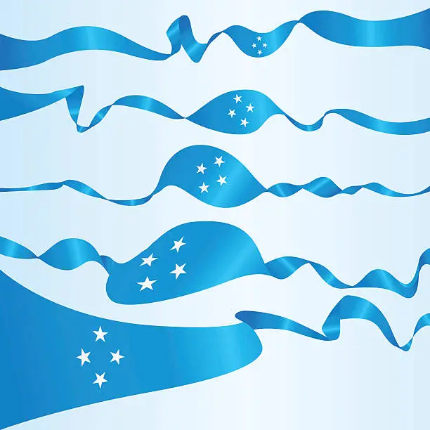 Vector illustration of Micronesian Banners