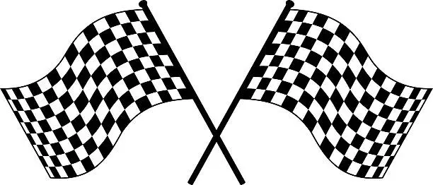 Vector illustration of Racing Flags