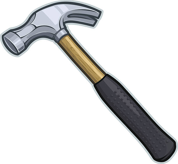 молоток - claw hammer stock illustrations