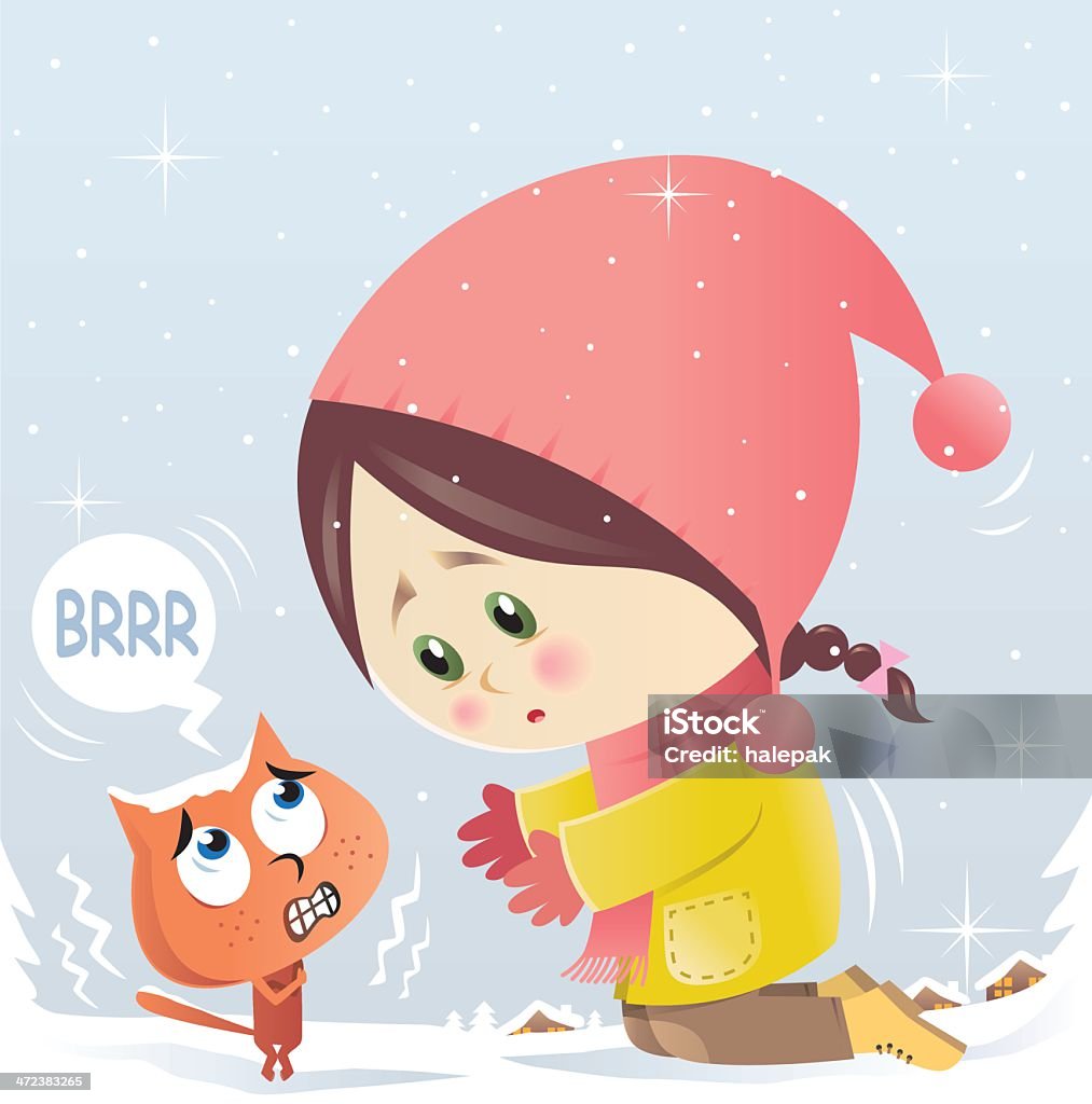 춥다 자본가 및 하위 겨울에 대한 스톡 벡터 아트 및 기타 이미지 - 겨울, 고독-개념, 귀여운 - iStock