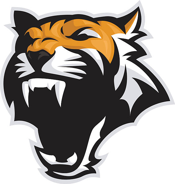 タイガー - tiger roaring danger power点のイラスト素材／クリップアート素材／マンガ素材／アイコン素材