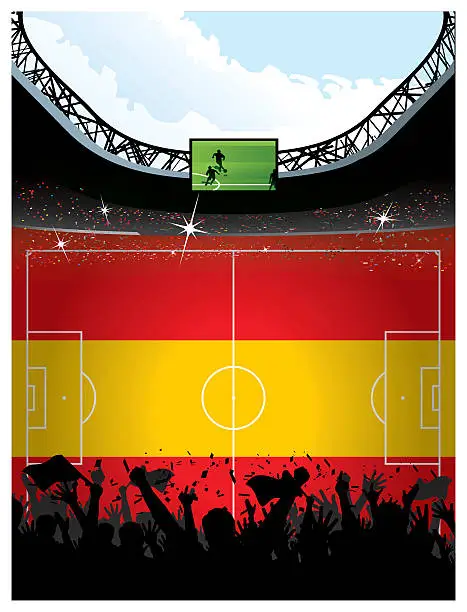 Vector illustration of Soccer Arena Theme Argentina