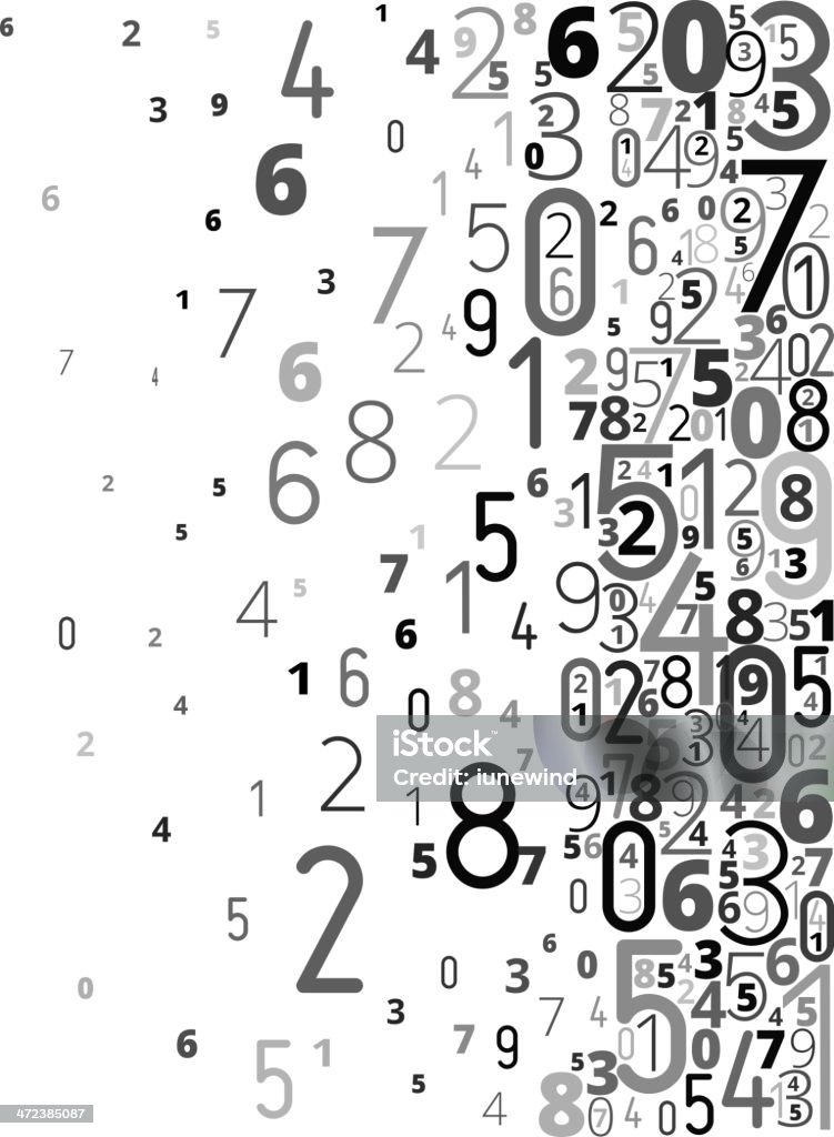 Numbers And Variable Backround Vector Background From Numbers Stock Illustration - Download Image Now ...