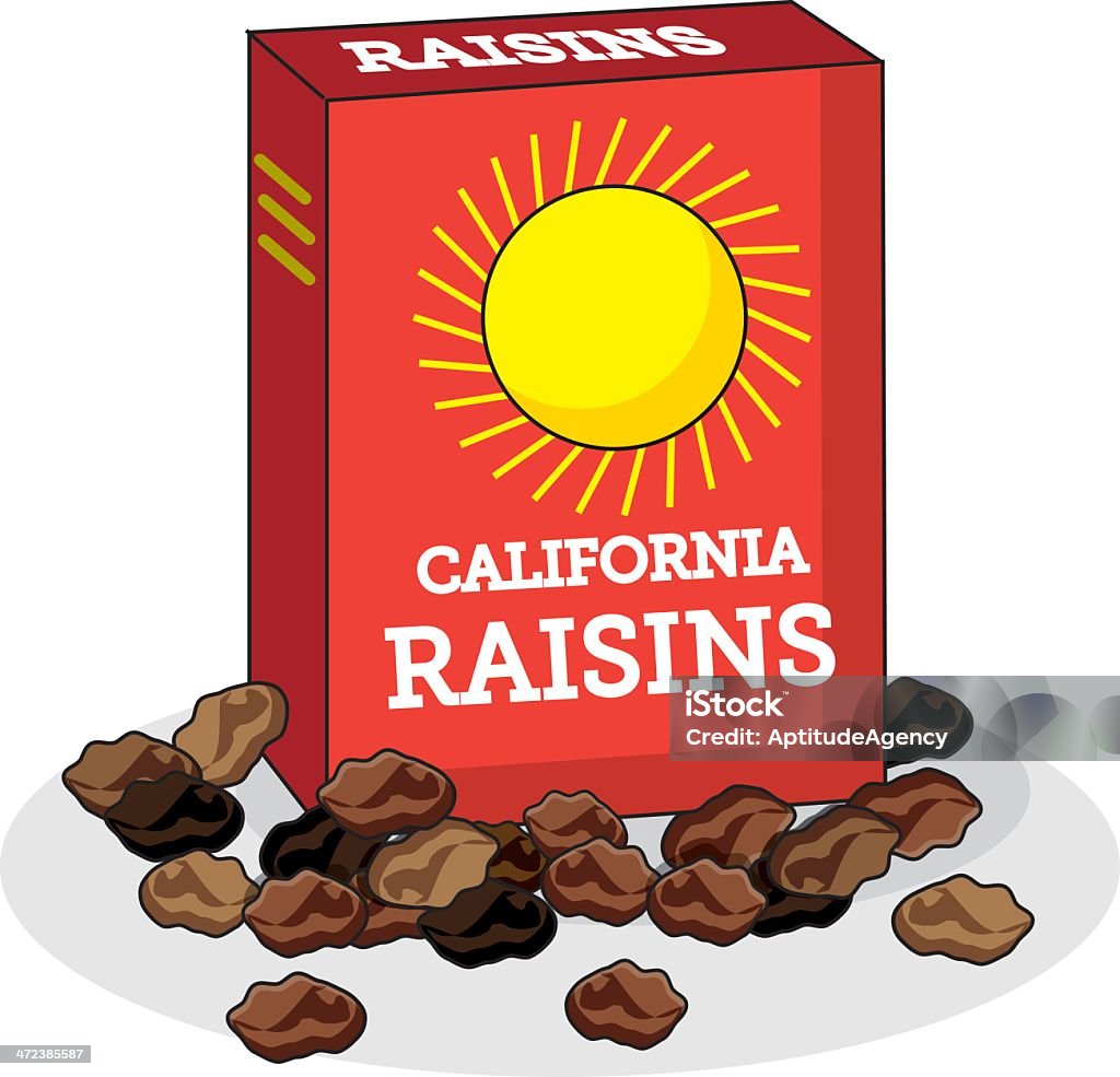 Box of Raisins red box of raisins Raisin stock vector