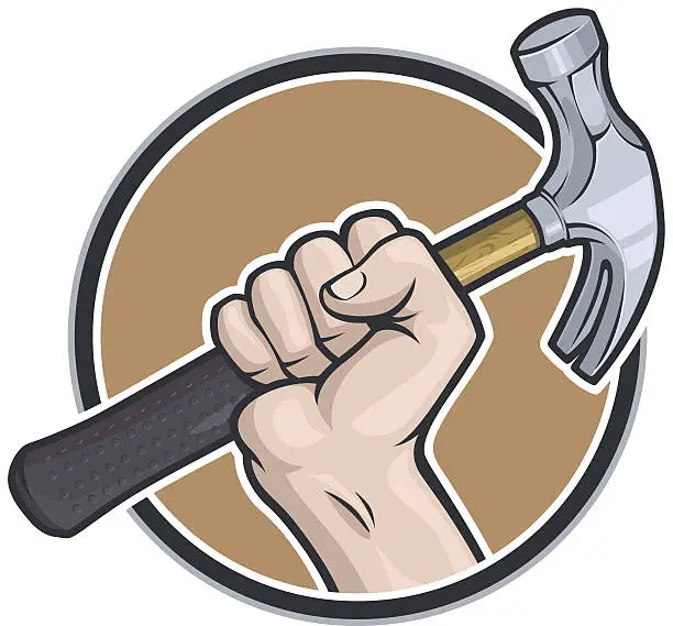 Vector illustration of Hammer Hand