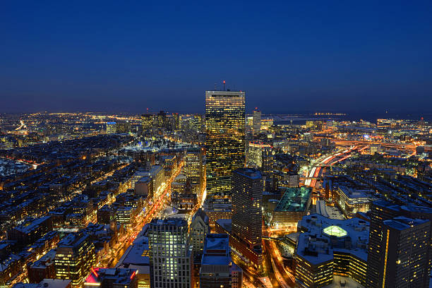 istock Boston Skyline at night, Massachusetts, USA 472386742