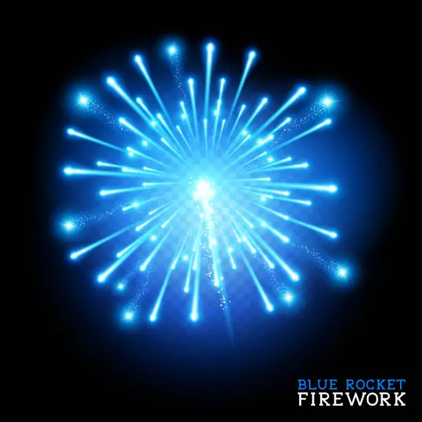 Vector illustration of Big Blue Firework