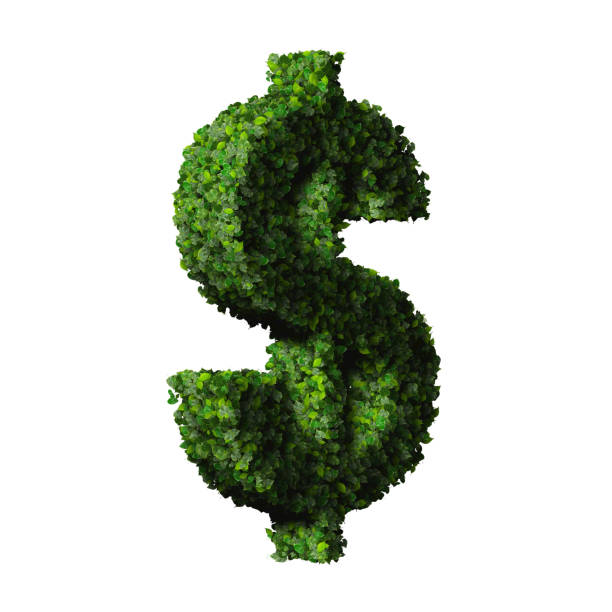 istock Dollar (currency) symbol or sign made from green leaves 472387856