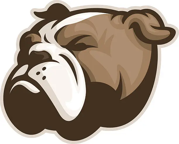 Vector illustration of English Bulldog Mascot
