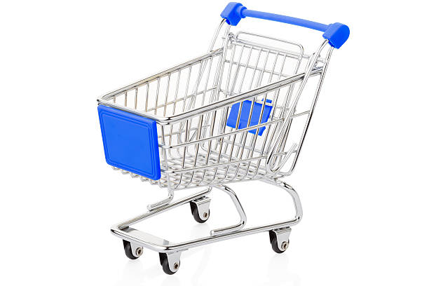 istock Blue shopping cart 472388420