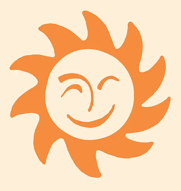 Vector illustration of Smiling Sun
