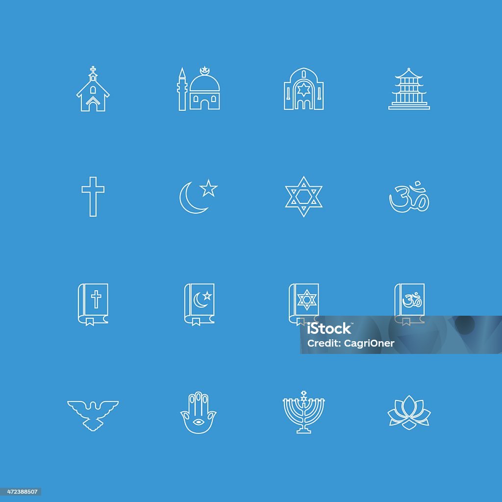 Religion Icons  http://www.appwitch.com/cagri/line.png Christianity stock vector