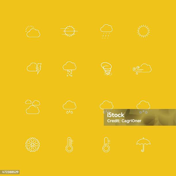 Weather Icons Stock Illustration - Download Image Now - Blizzard, Cloud - Sky, Cold Temperature