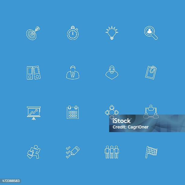 Projects And Business Icons Stock Illustration - Download Image Now - Business, Business Finance and Industry, Business Meeting