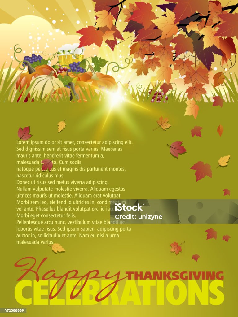 Thanksgiving célébrations fond avec espace de copie - clipart vectoriel de Thanksgiving libre de droits