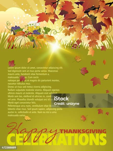 Thanksgiving Uroczystości Tło Z Kopii Przestrzeni - Stockowe grafiki wektorowe i więcej obrazów Święto Dziękczynienia - Święto Dziękczynienia, Indyk - Białe mięso, Indyk - Drób